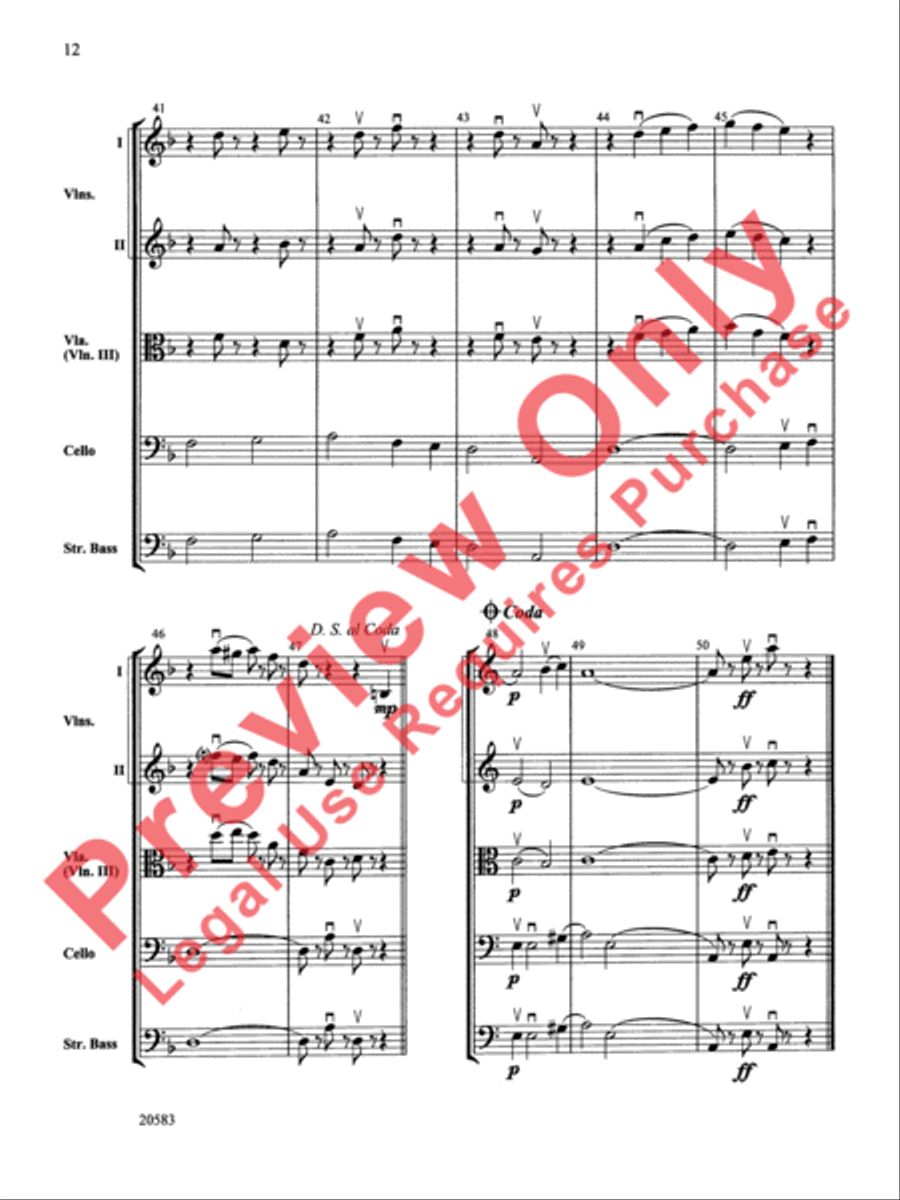 Two Israeli Folk Songs Two Israeli Folk Songs String Orchestra scores gallery preview page 12