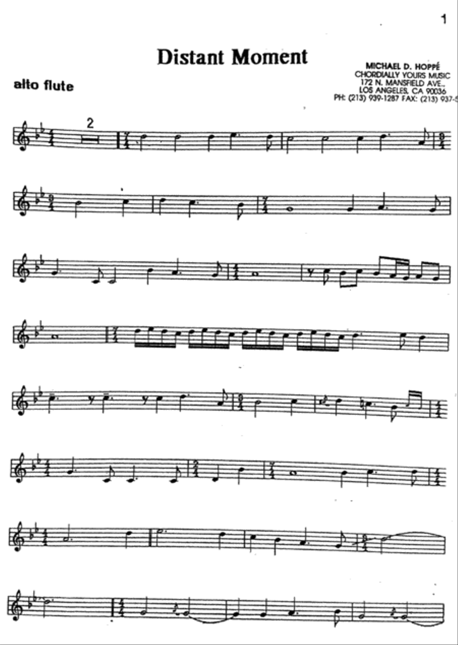 Distant Moment Flute Solo scores gallery preview page 1