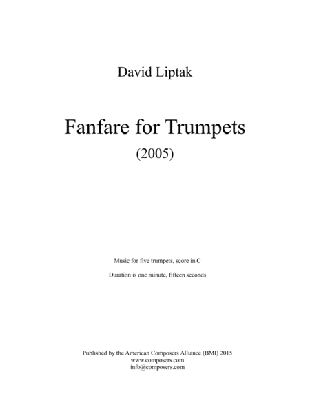 [Liptak] Fanfare for Trumpets