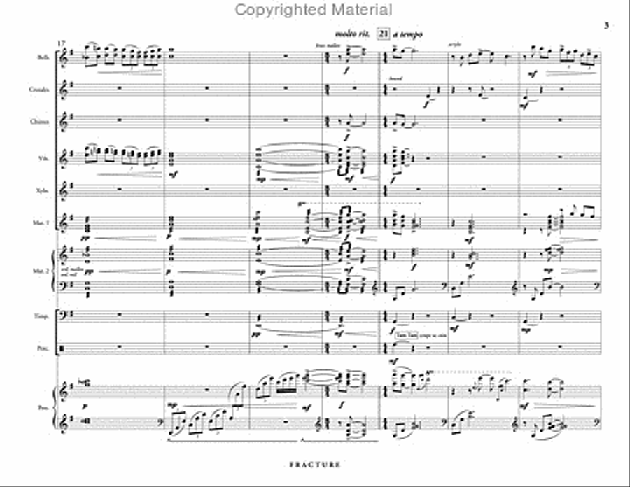 Fracture (score & parts) Fracture (score & parts) Percussion Ensemble scores gallery preview page 4