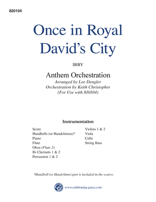 Once in Royal David's City Orchestration