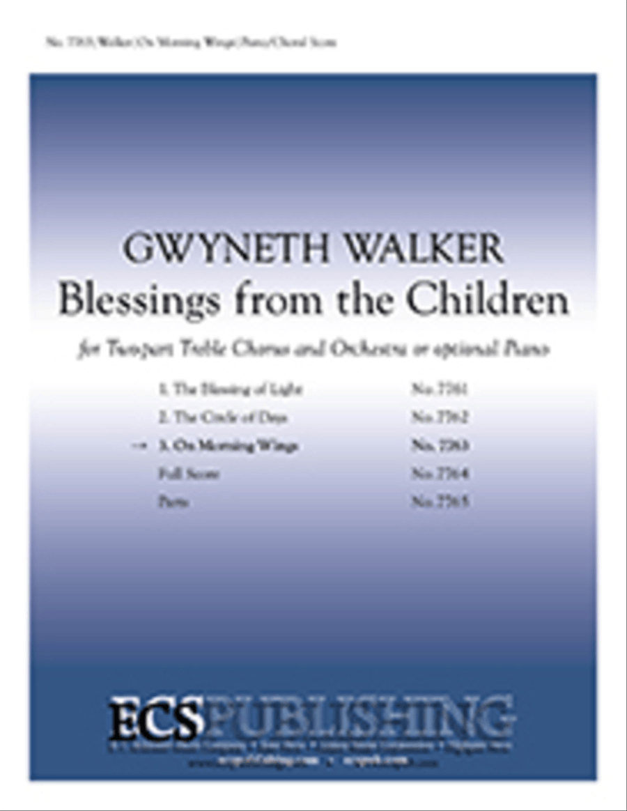 Blessings from the Children: 3. On Morning Wings 2-Part scores gallery preview page 1