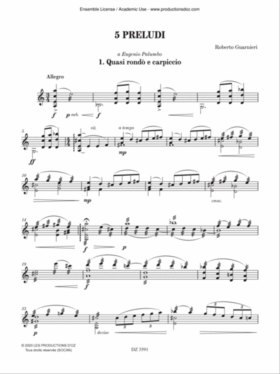 5 Preludi 5 Preludi Accordion scores gallery preview page 3