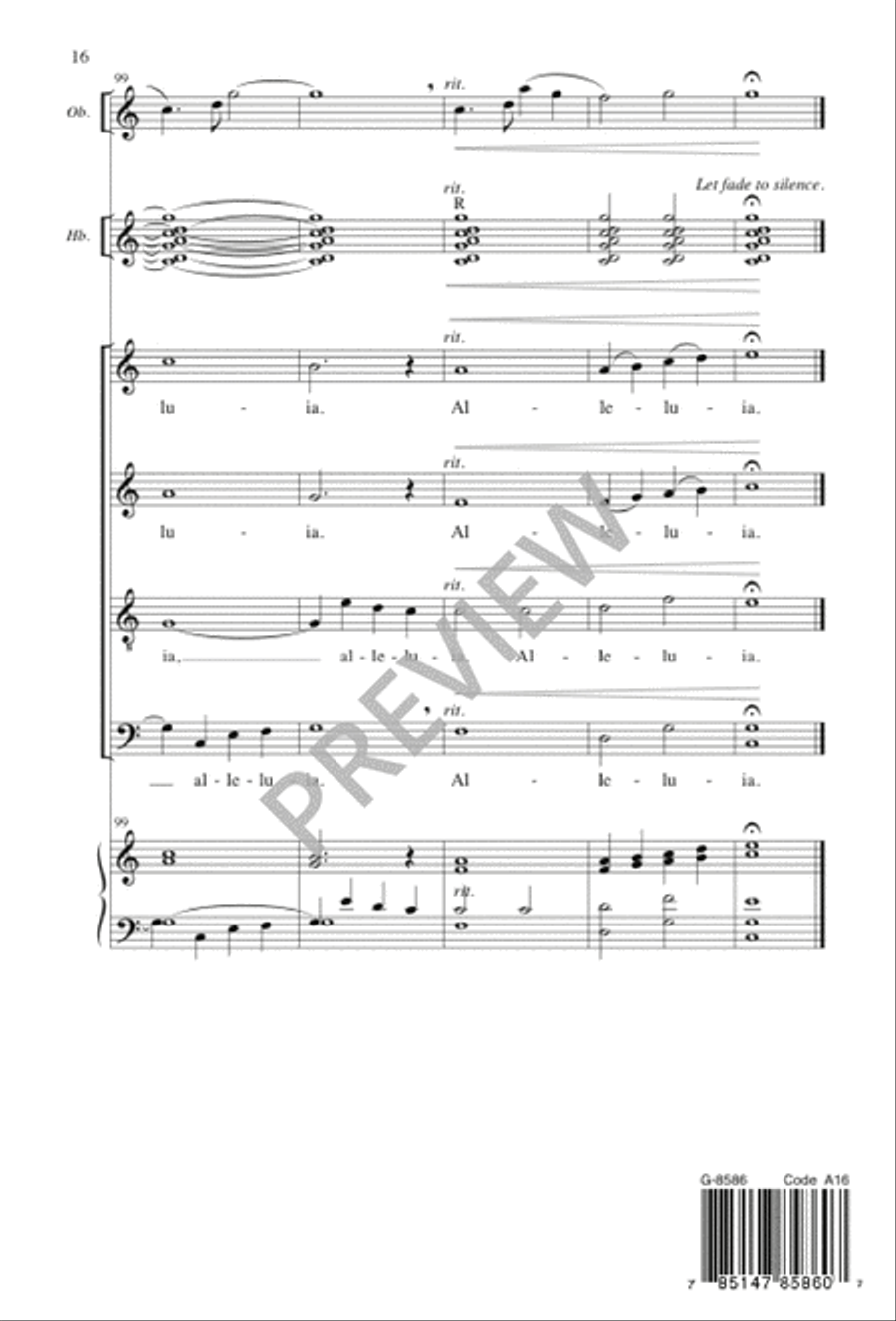 Festival Alleluias 4-Part scores gallery preview page 16