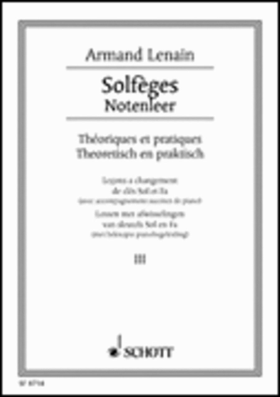 Solfeges Lenain, Vol. 3 Solfeges Lenain, Vol. 3 School and Community scores gallery preview page 1