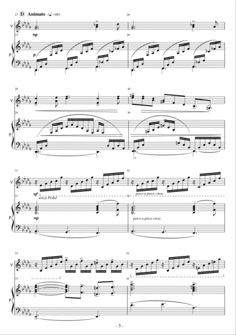 [Vibraphone and Piano] Clair de lune from Suite Bergamasque Piano Accompaniment scores gallery preview page 3