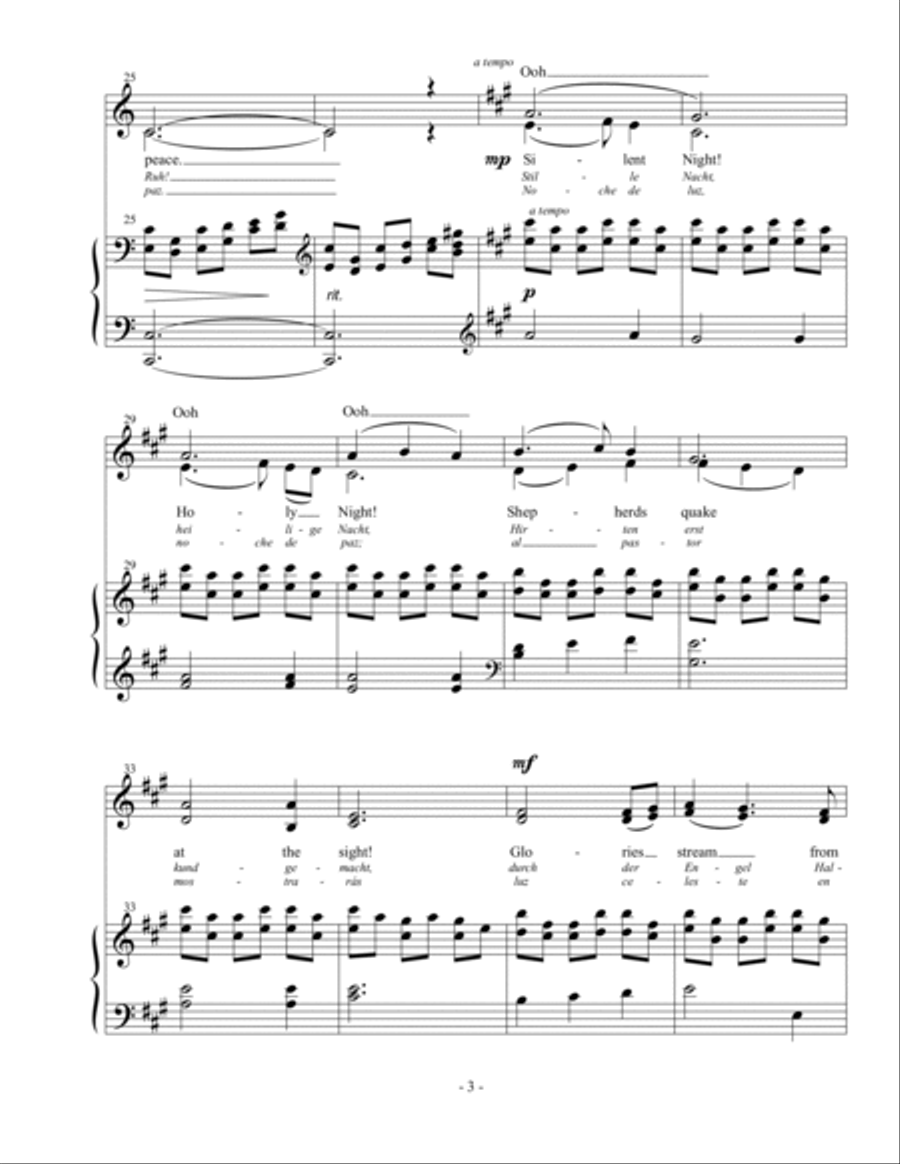Silent Night (Vocal Duet) Piano scores gallery preview page 4