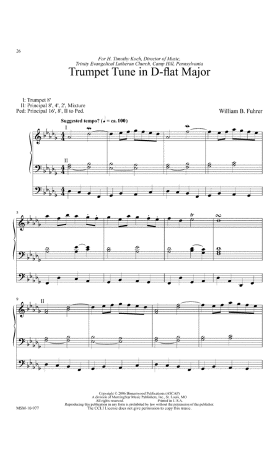 Trumpet Tunes for Organ Trumpet Tunes for Organ Trumpet Solo scores gallery preview page 13