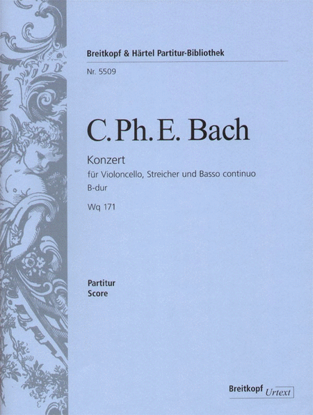 Violoncello Concerto in B flat major Wq 171