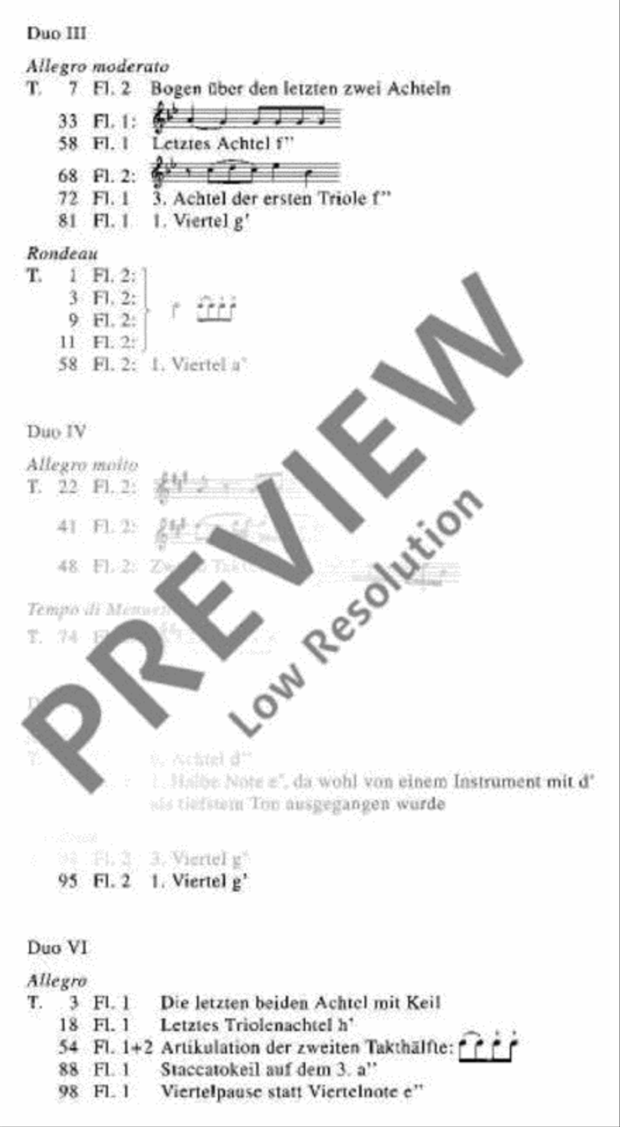 Six Duos Six Duos Flute Duet scores gallery preview page 8