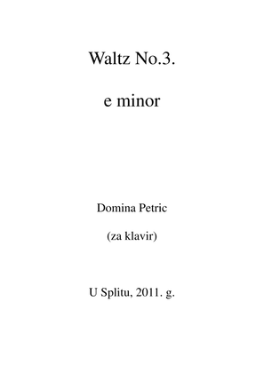 Book cover for Waltz e minor