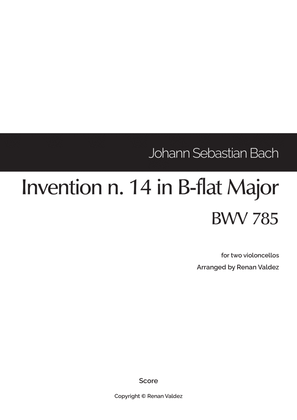 Invention n. 14 in B-flat Major, BWV 785 (for two violoncellos)