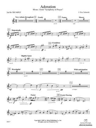 Adoration (Movement 1 from Symphony of Prayer): 2nd B-flat Trumpet