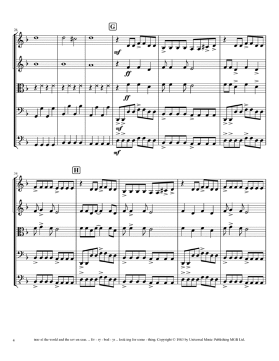 Sweet Dreams (are Made Of This) String Orchestra scores gallery preview page 5