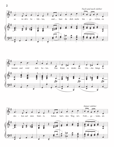 SCHUMANN: Die wandelnde Glocke, Op. 79 no. 18 (transposed to E minor)