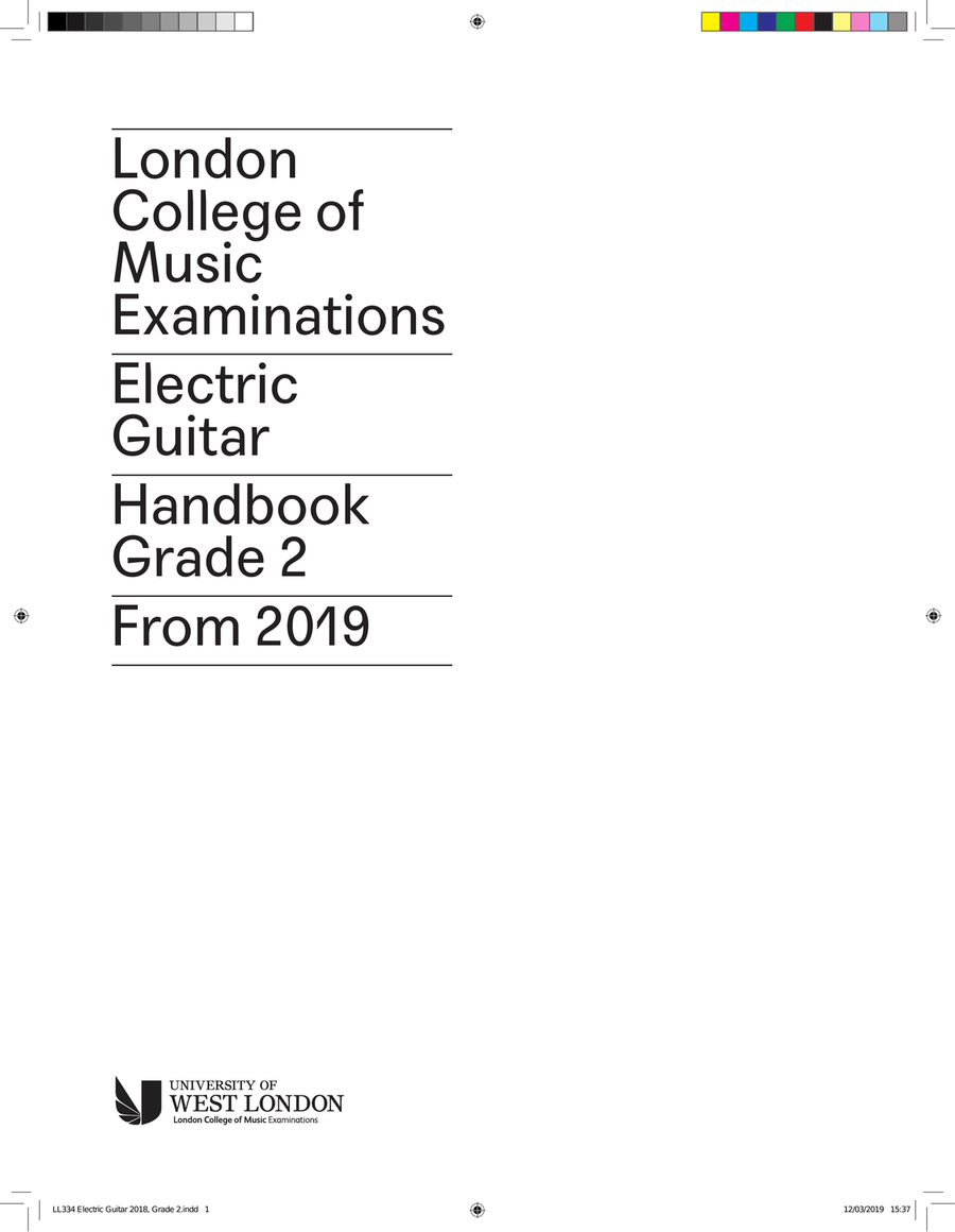 LCME Electric Guitar Handbook 2019 - Grade 2 Electric Guitar scores gallery preview page 1