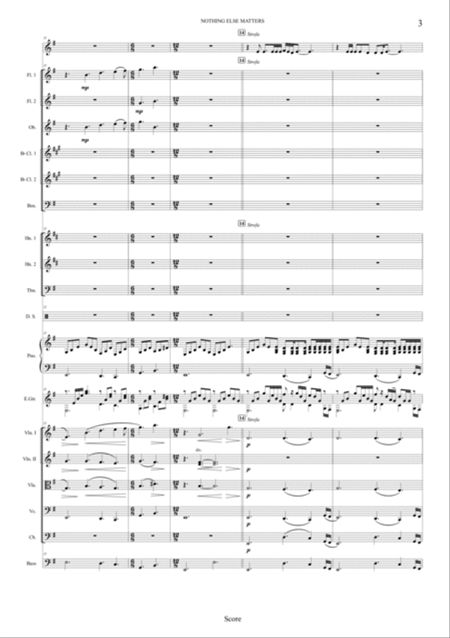 Nothing Else Matters Full Orchestra scores gallery preview page 3