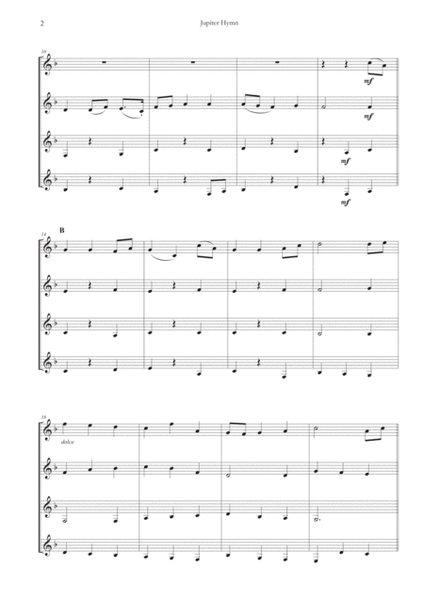 Jupiter Hymn from "The Planets" for Clarinet Quartet image number null