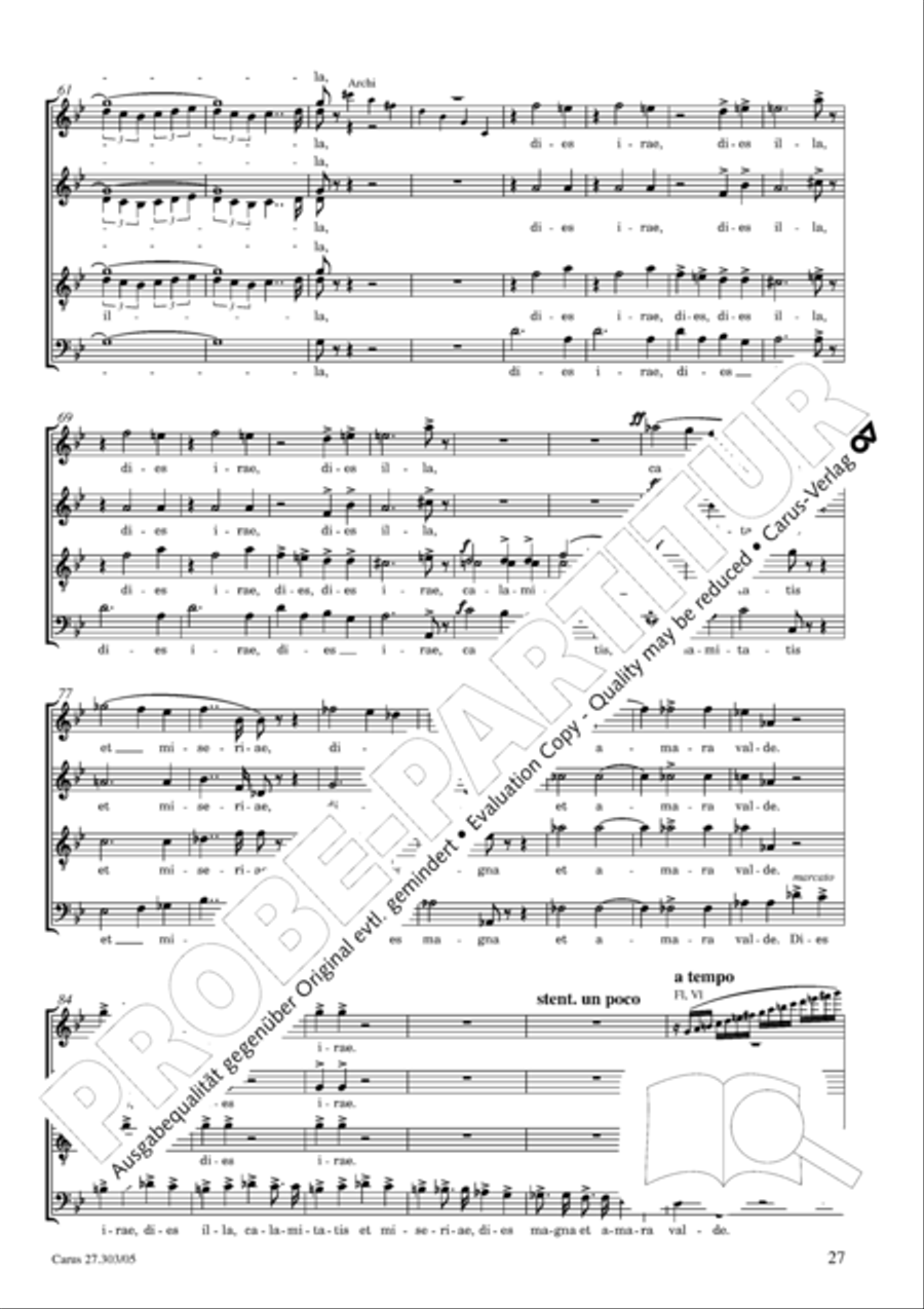 Messa da Requiem 4-Part scores gallery preview page 28