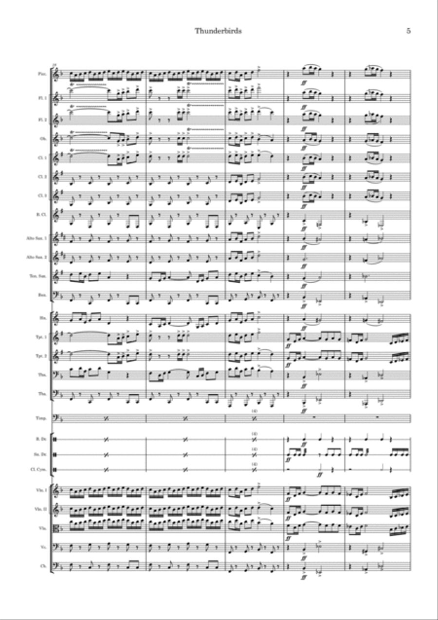 Thunderbirds Full Orchestra scores gallery preview page 5
