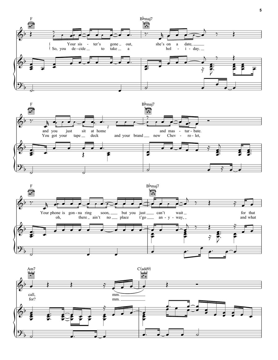 Captain Jack Piano, Vocal, Guitar scores gallery preview page 5