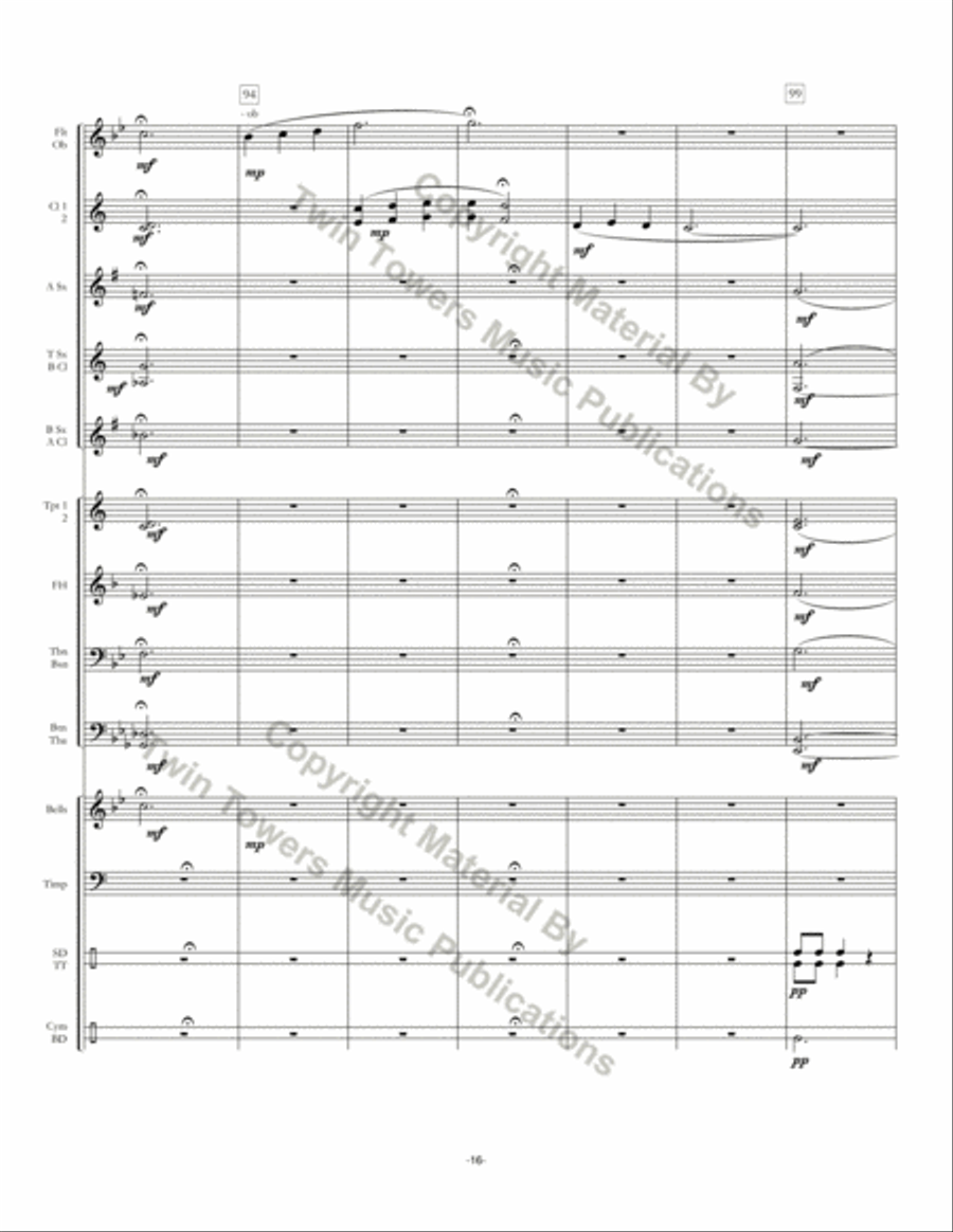 On An Old Gaelic Melody Concert Band scores gallery preview page 17