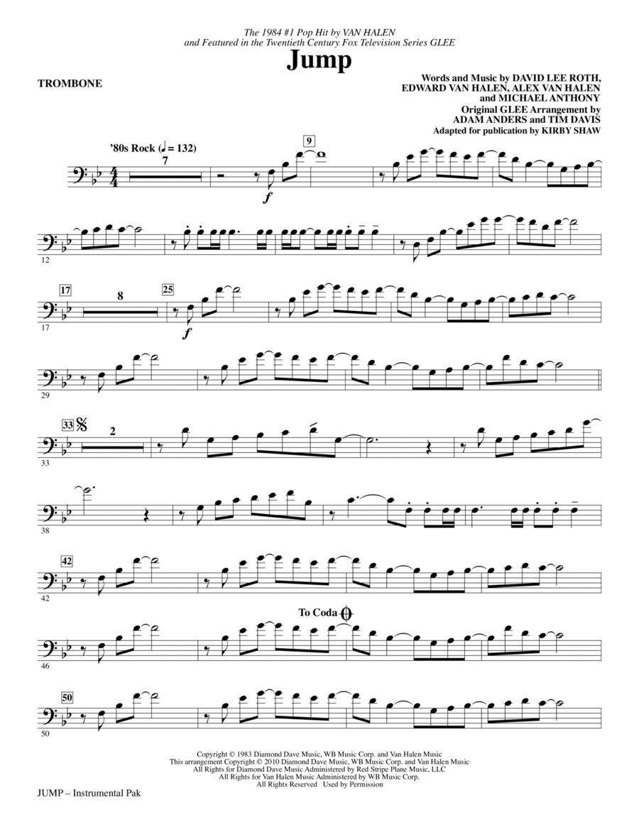 Jump - Trombone Choir scores gallery preview page 1