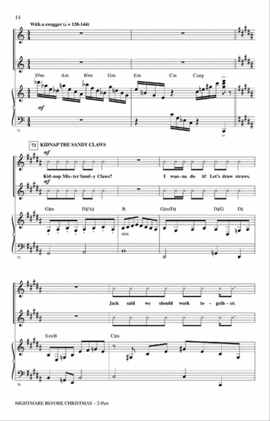 Nightmare Before Christmas 2-Part scores gallery preview page 4