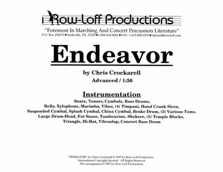 Endeavor w/Tutor Tracks