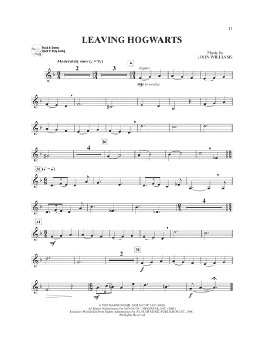 Harry Potter Instrumental Solos Horn Solo scores gallery preview page 6