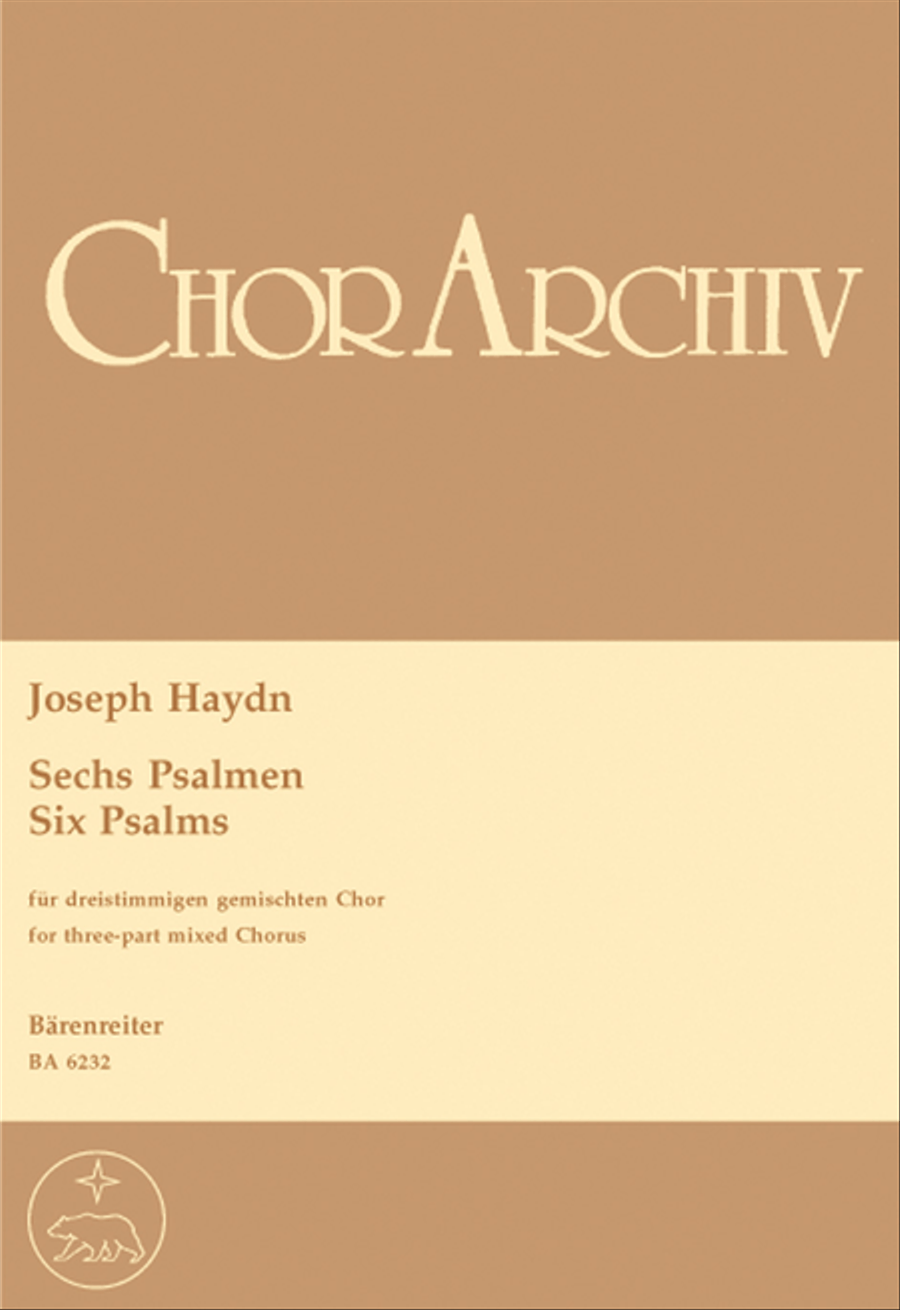 Sechs Psalmen Hob XXIII:Anhang 3-Part scores gallery preview page 1