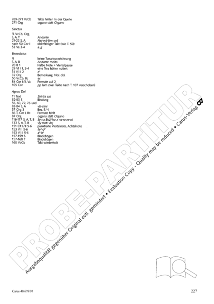 Missa pastoralis bohemica 4-Part scores gallery preview page 240