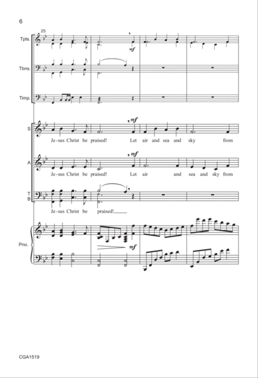 When Morning Gilds the Skies 4-Part scores gallery preview page 6