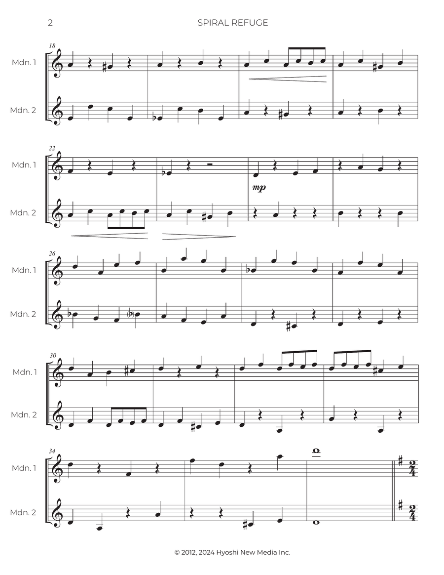 Three Easy Duettos from Opus Twelve Chamber Music scores gallery preview page 3