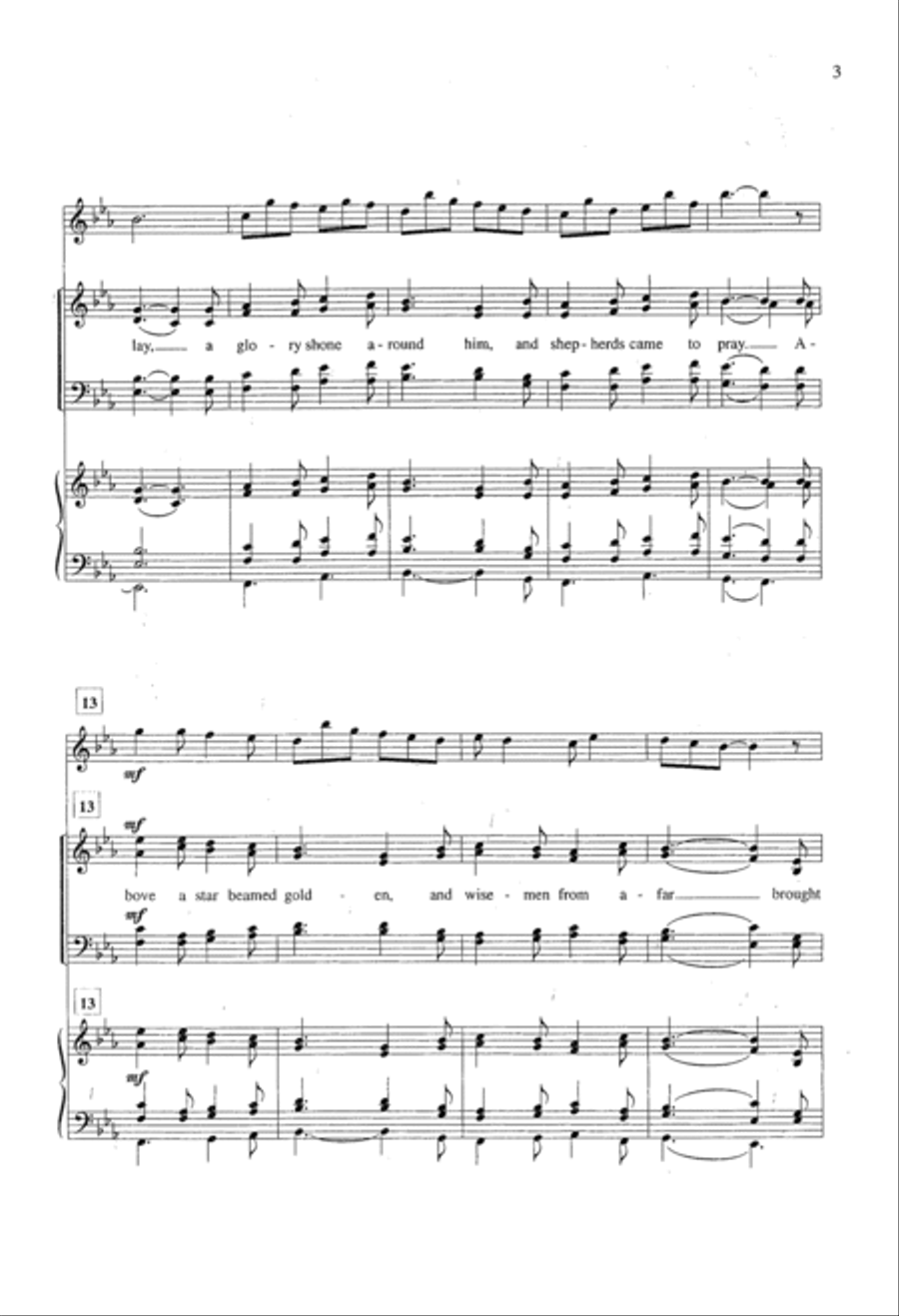 Within A Lowly Manger 4-Part scores gallery preview page 3