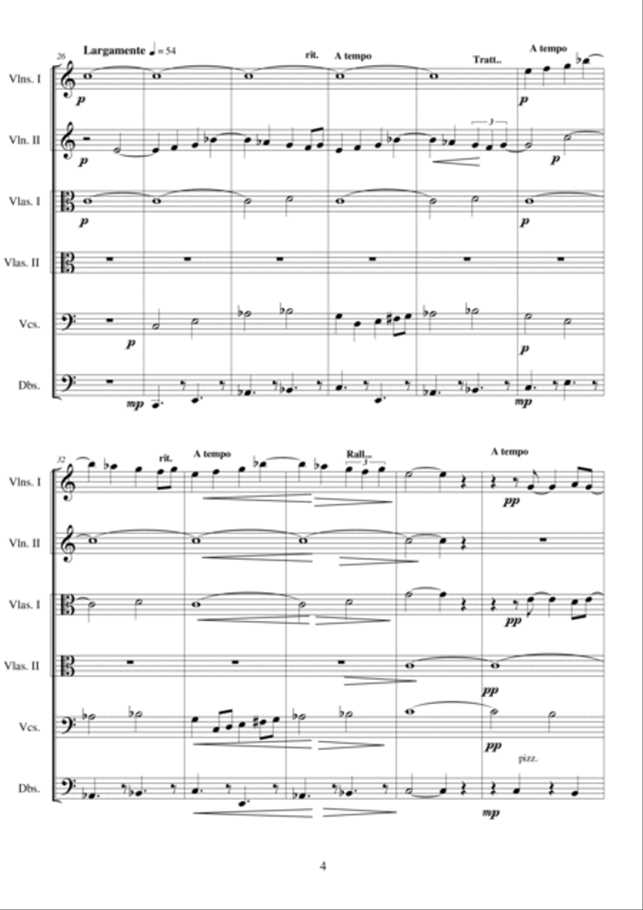 Fantasy no.1 in C - CS 265 for String orchestra String Quartet scores gallery preview page 4
