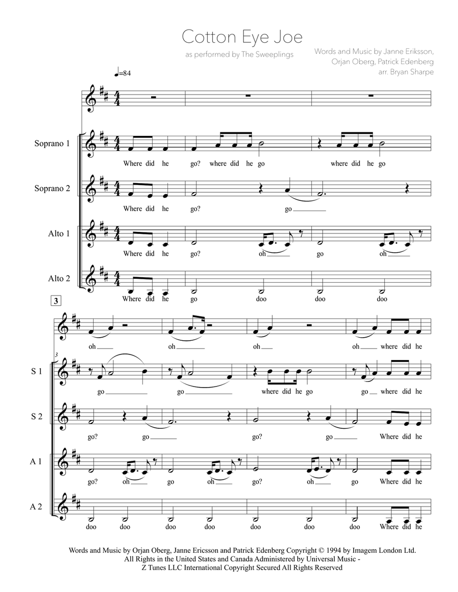 Cotton Eye Joe SSA scores gallery preview page 1
