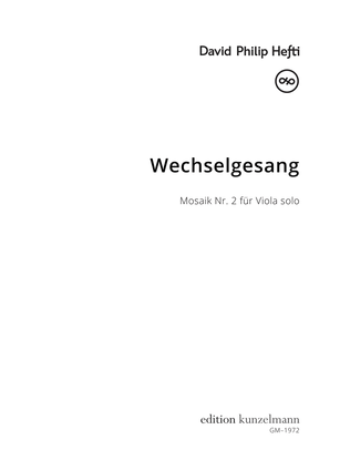 Book cover for Wechselgesang (Antiphony), Mosaic no. 2 for viola solo