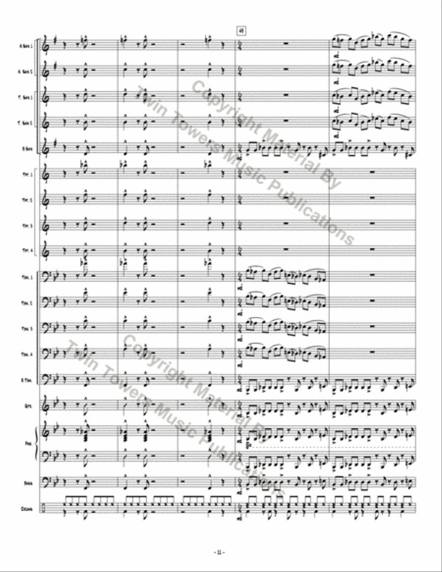 Rat in the Snack Room Jazz Ensemble scores gallery preview page 12
