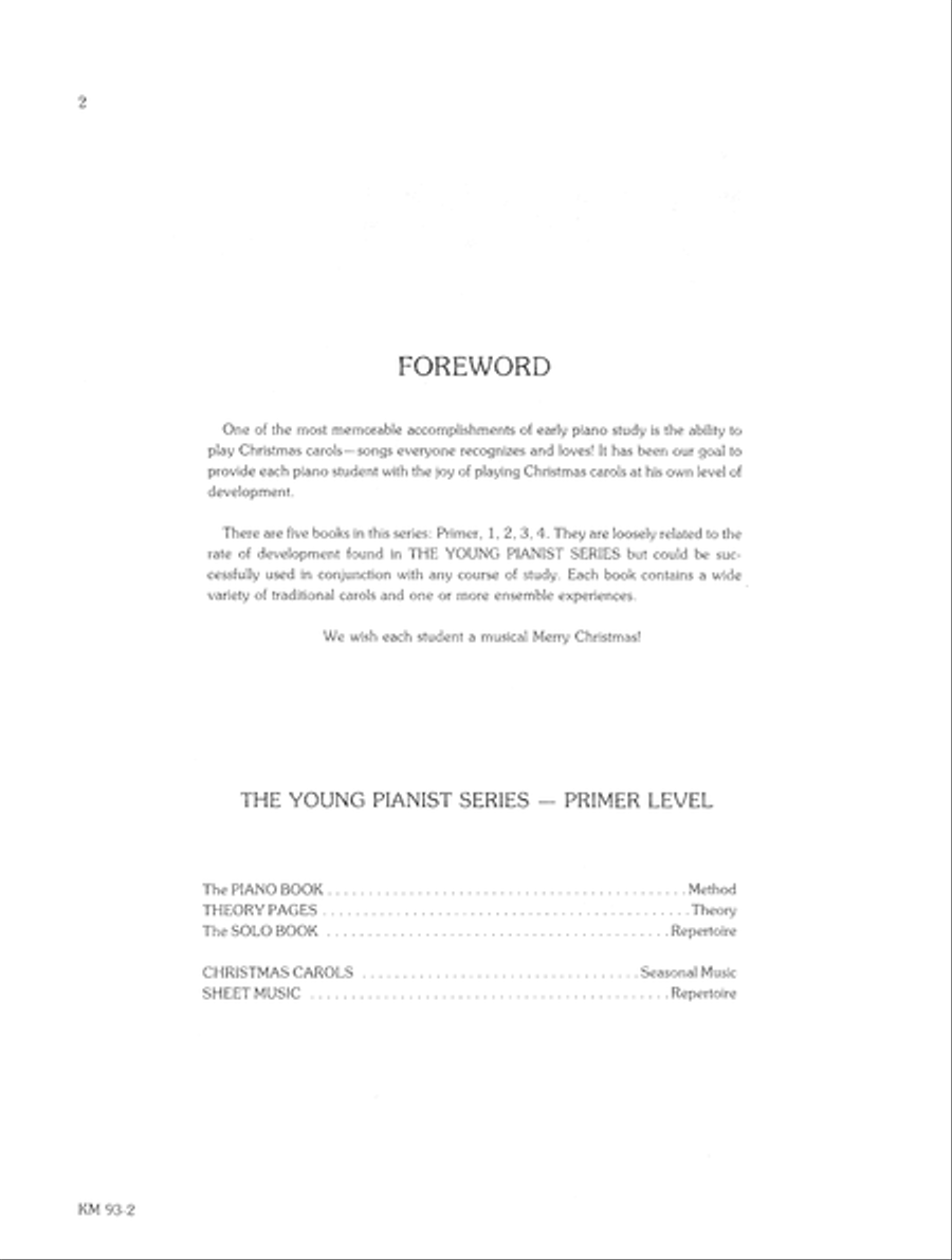 Young Pianist Christmas Carols Primer Piano Method scores gallery preview page 4
