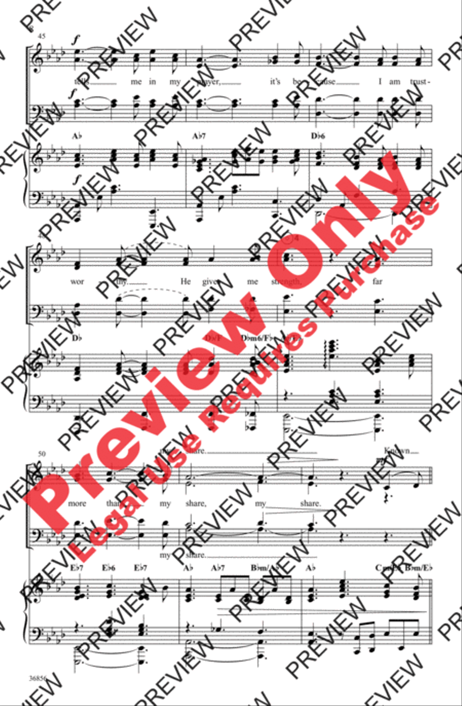 Known Only to Him 4-Part scores gallery preview page 8
