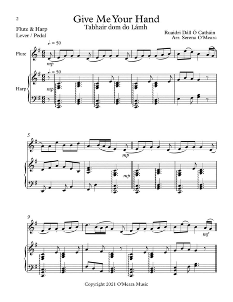 Give Me Your Hand, Duet for Flute & Harp image number null