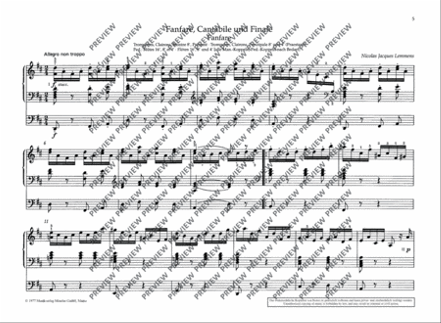 Fanfare, Cantabile and Finale Organ scores gallery preview page 6