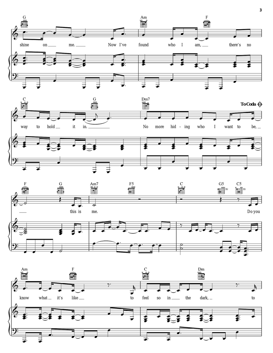 This Is Me (from Camp Rock) Piano, Vocal, Guitar scores gallery preview page 3