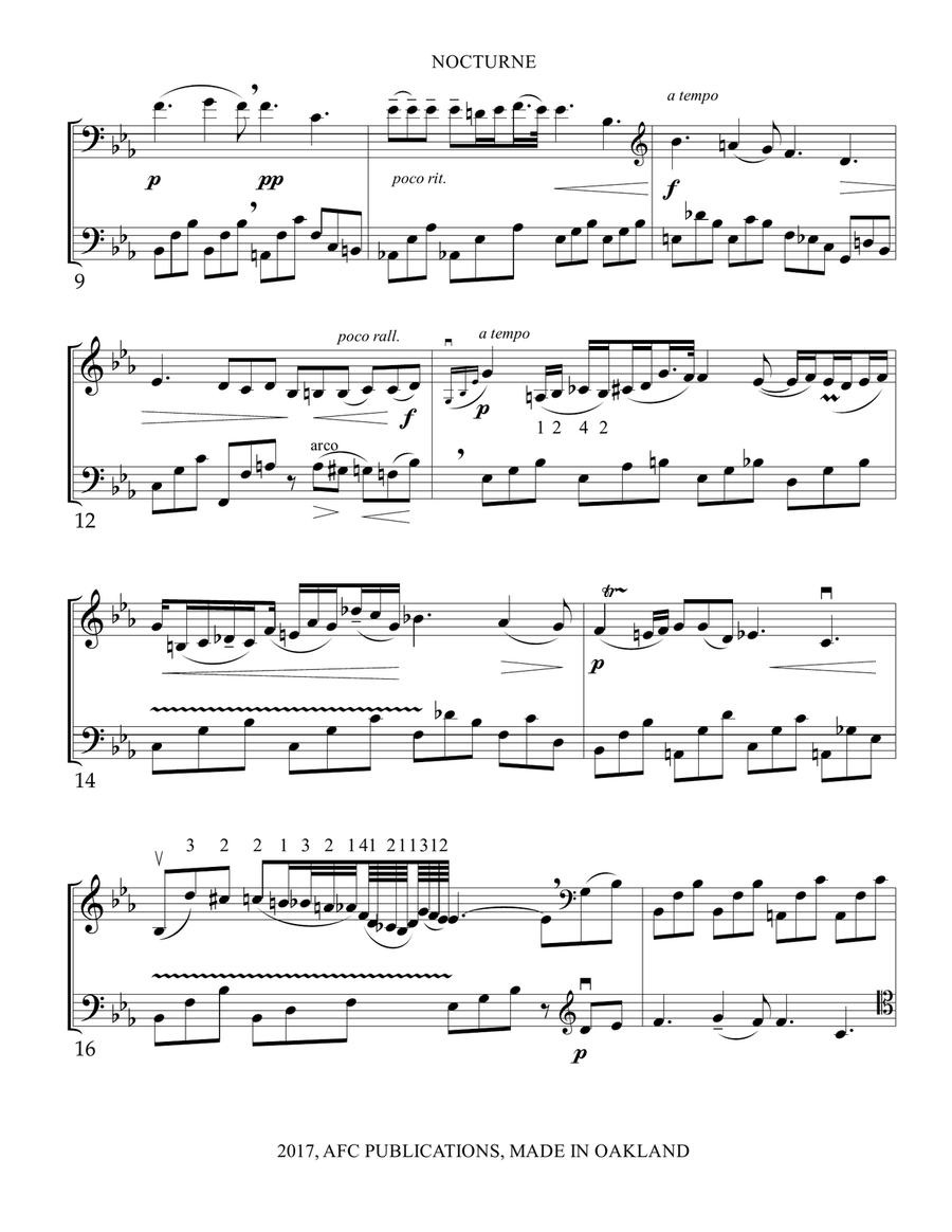 NOCTURNE OP. 9, NO. 2 String Duet scores gallery preview page 2