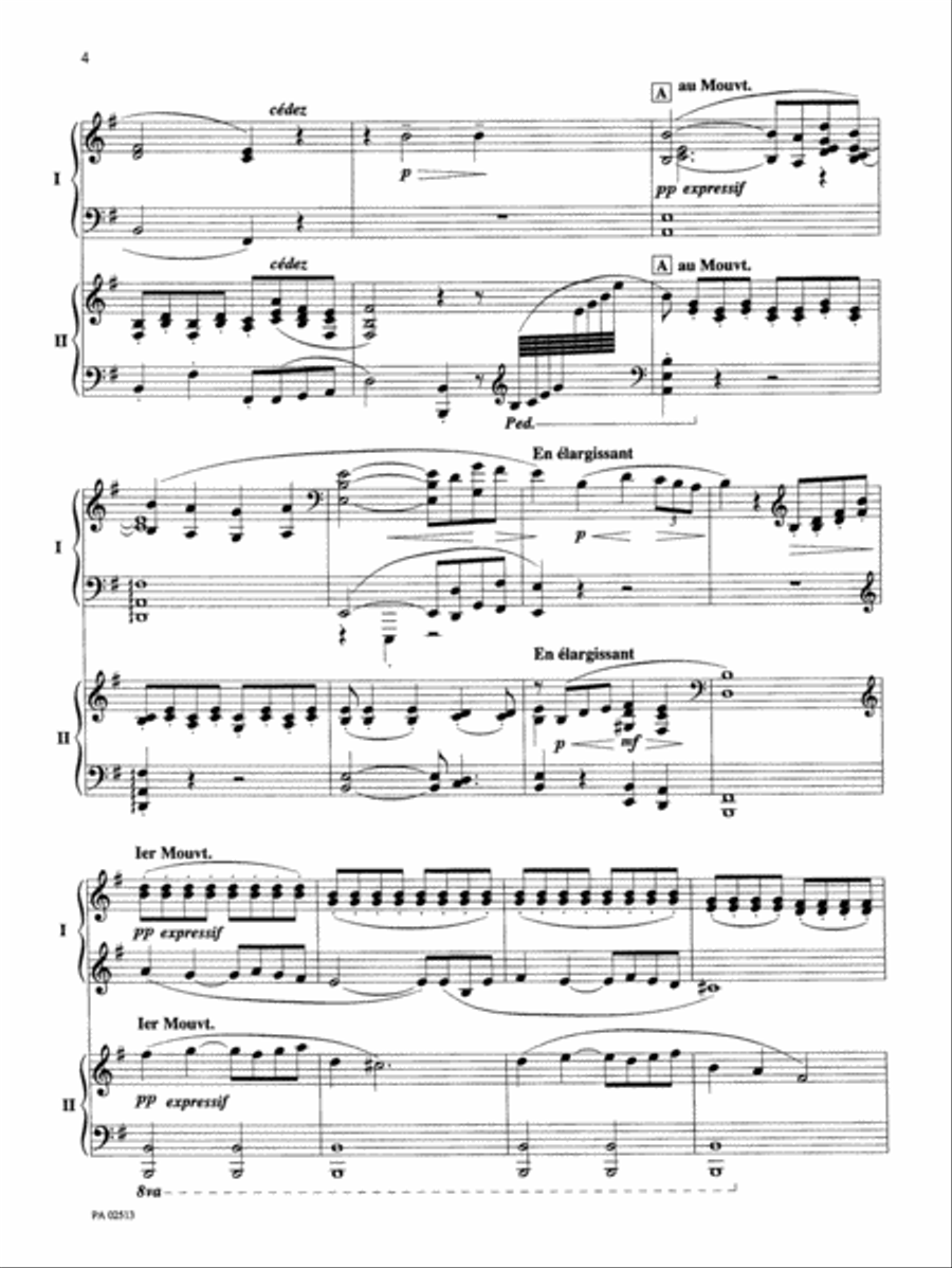 Pavane Pour une Infante Defunte - Piano Duo (2 Pianos, 4 Hands) Piano Duet scores gallery preview page 3