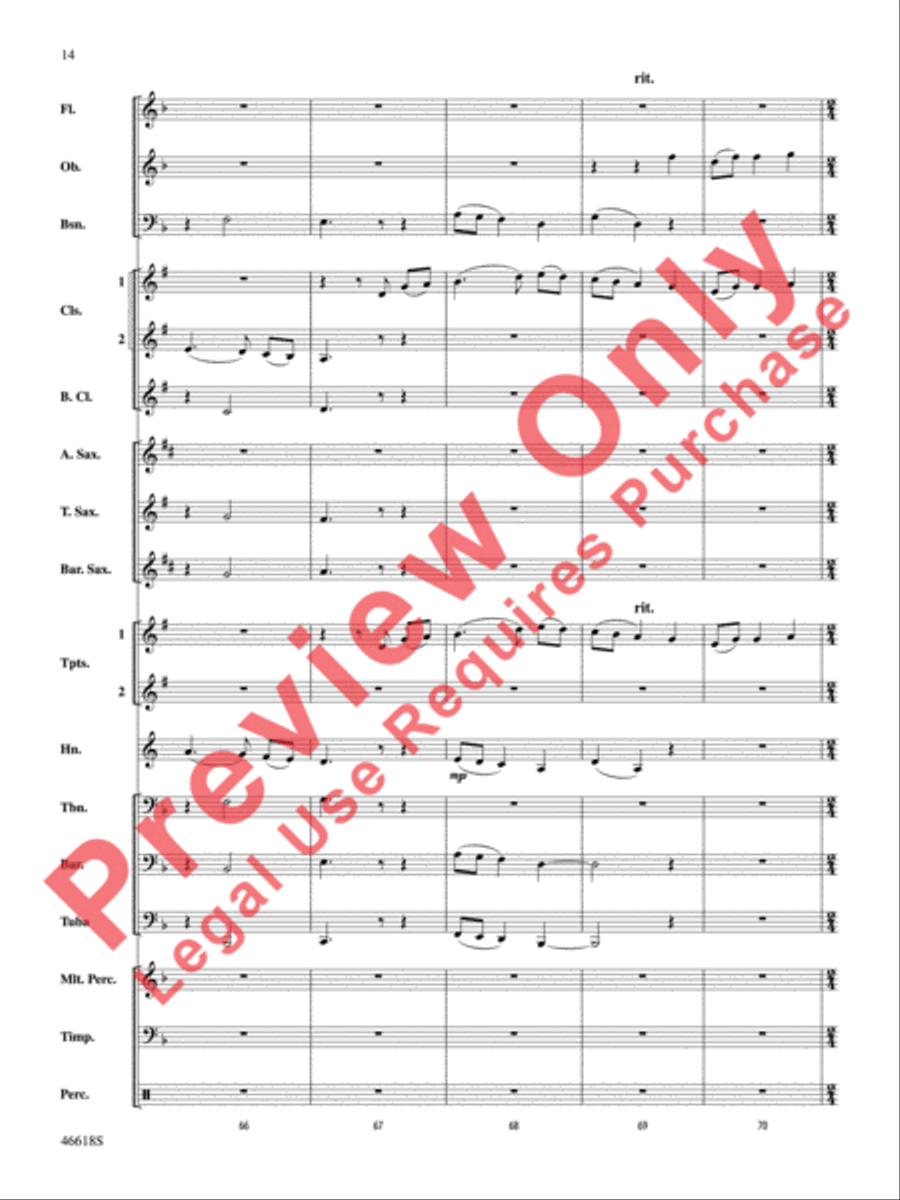 A Ralph Vaughan Williams Portrait Concert Band scores gallery preview page 15