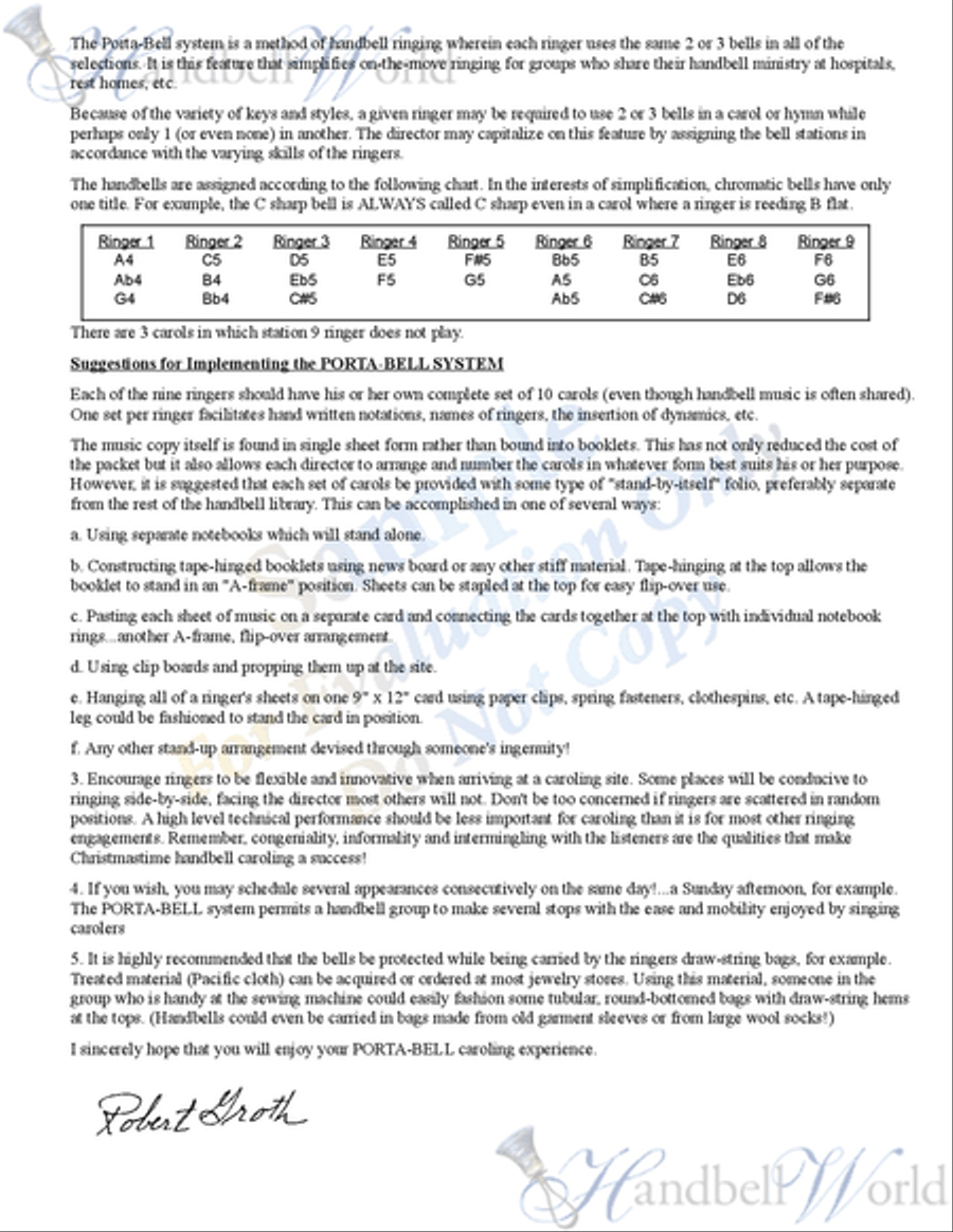 Porta Bell System of Carolling 79 2-Octaves scores gallery preview page 2