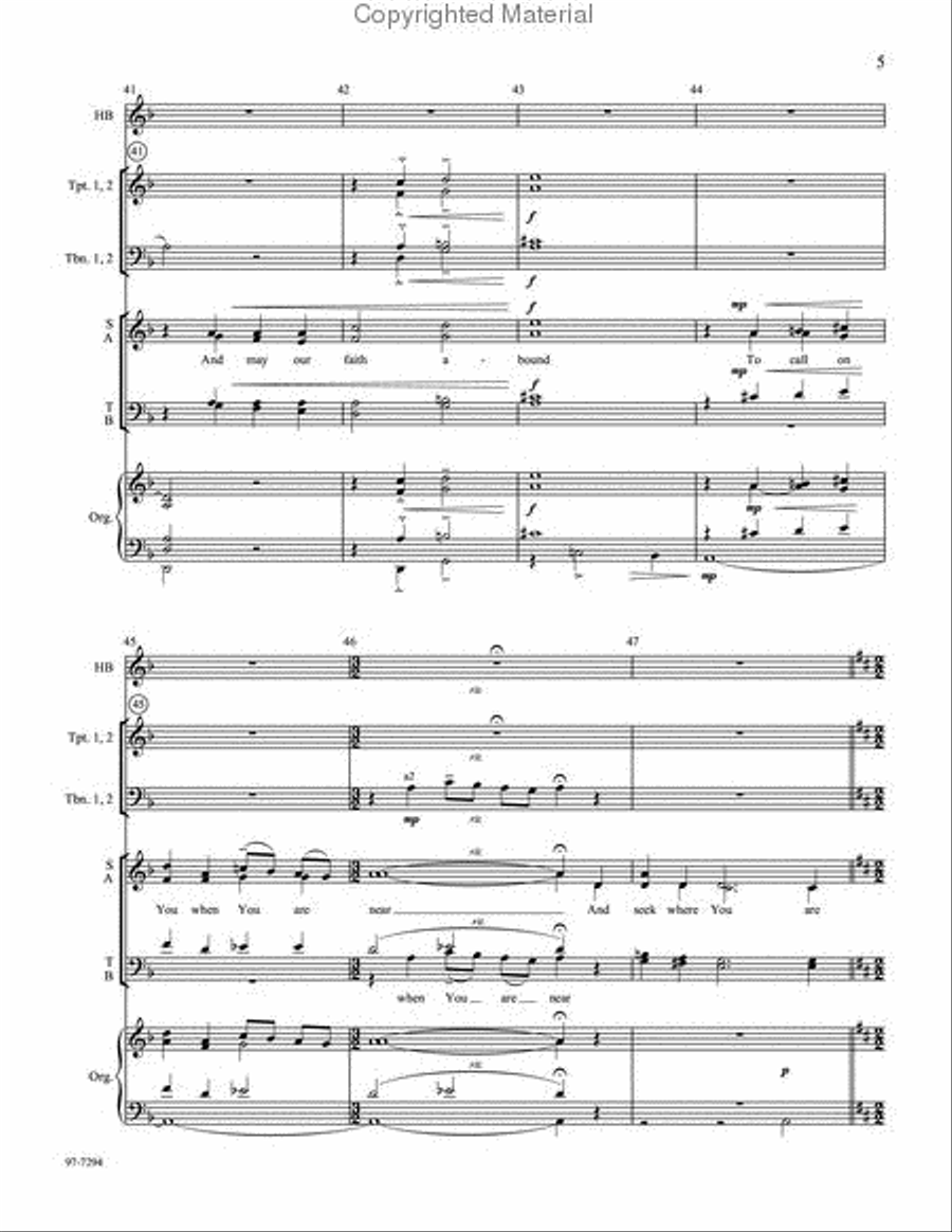 We Walk by Faith and Not by Sight (Full Score) 4-Part scores gallery preview page 4