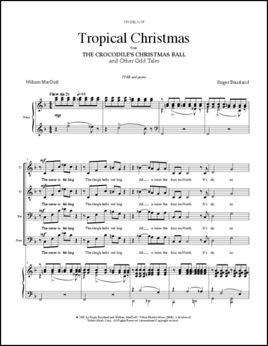 Tropical Christmas TTBB scores gallery preview page 1